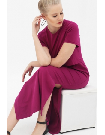 Платье-футболка для беременных и кормящих, цвет орхидея