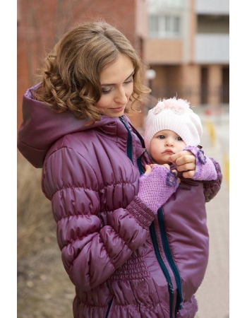 Слингокуртка демисезонная Айта 3в1, благородный сливовый