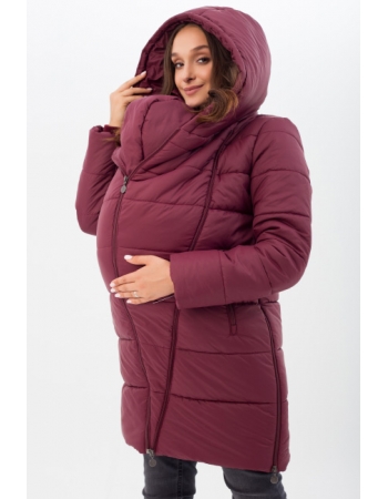 Слингокуртка зимняя 3 в 1, цвет бордовый