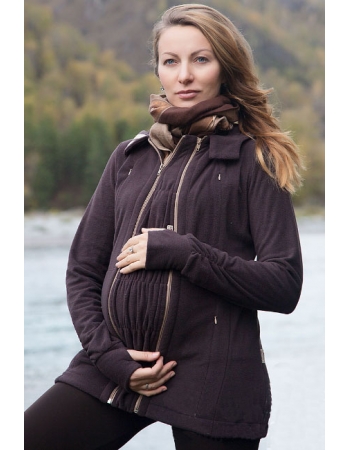 Слингокуртка флисовая Эркелей 3в1,шоколадная