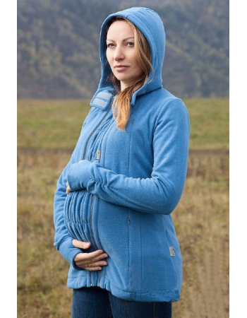 Слингокуртка флисовая Эркелей 3в1, темно-голубой