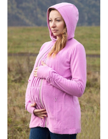 Слингокуртка флисовая Эркелей 3в1, розовый вереск