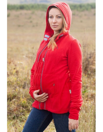 Слингокуртка флисовая Эркелей 3в1, красный