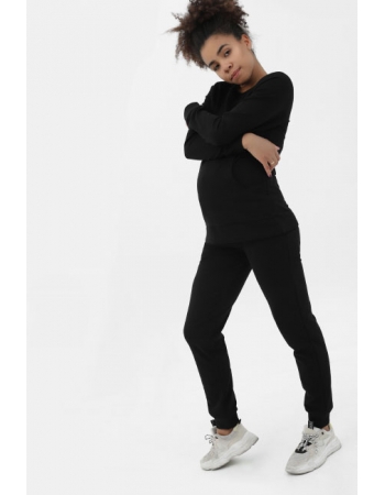 Костюм для кормящих и беременных из футера, цвет черный