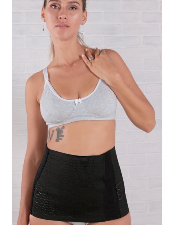 Бандаж послеродовой утягивающий Евромама "Лента", черный