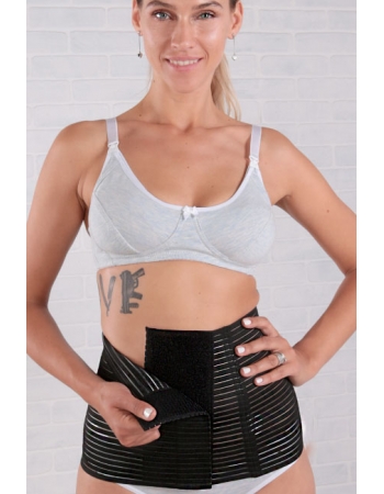 Бандаж послеродовой Евромама "Лента", черный
