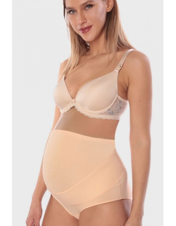 Бандаж-трусы для беременных высокий, бежевый