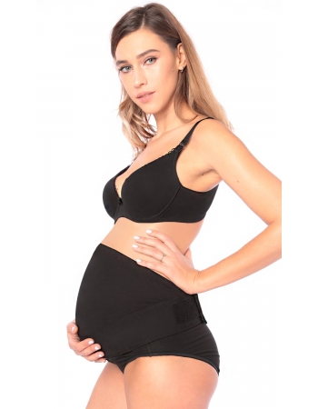 Бандаж для беременных дородовой мягкий "Животик", черный