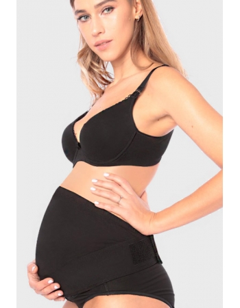 Бандаж для беременных дородовой мягкий "Животик", черный