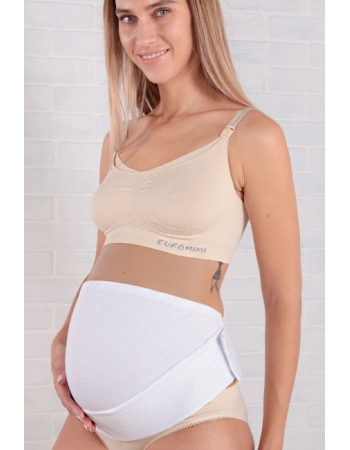 Бандаж для беременных дородовой мягкий "Животик", белый