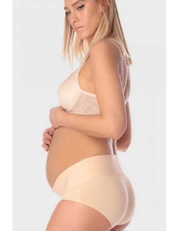 Бандаж трусы для беременных под живот, бежевый