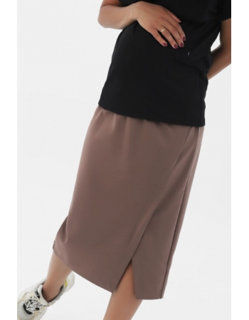 Юбка-карандаш для беременных и родивших универсальная, цвет мокко