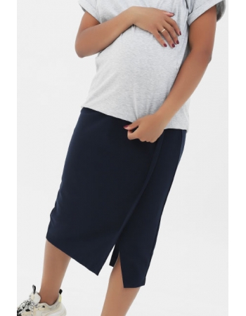 Юбка-карандаш для беременных и родивших универсальная, цвет темно-синий