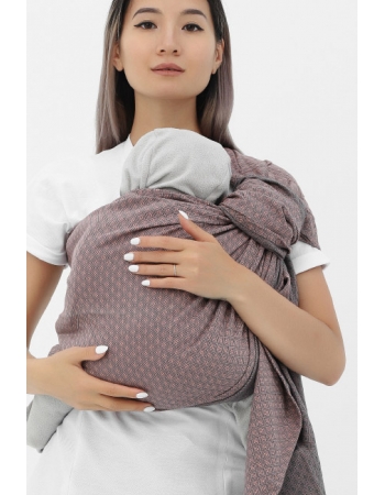 Слинг с кольцами YM, бежевый с серым