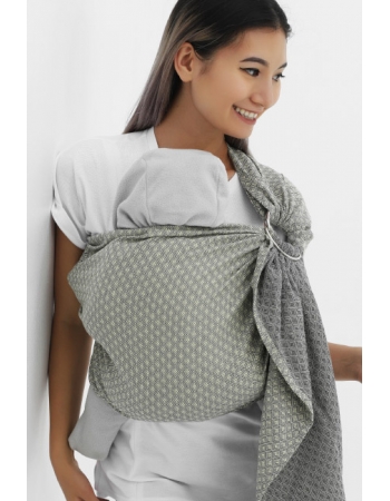 Слинг с кольцами YM, серый с желтым