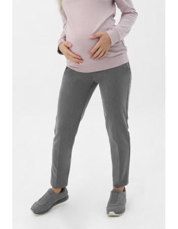 Брюки для беременных и родивших укороченные зауженные, серый