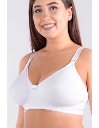 Бюстгальтер для кормления и беременности Классика (хлопковый, мягкий), белый