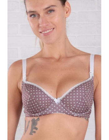 Бюстгальтер для кормления и беременных Viola, горох в шоколаде