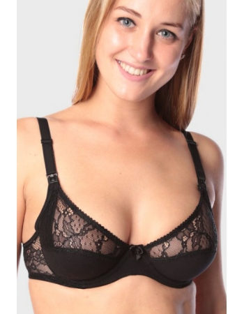 Бюстгальтер для беременных и кормления Kristy, черный
