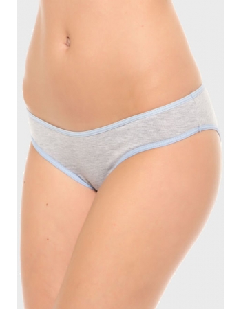 Трусы для беременных и после родов Universal (хлопок), меланж с голубой каемкой
