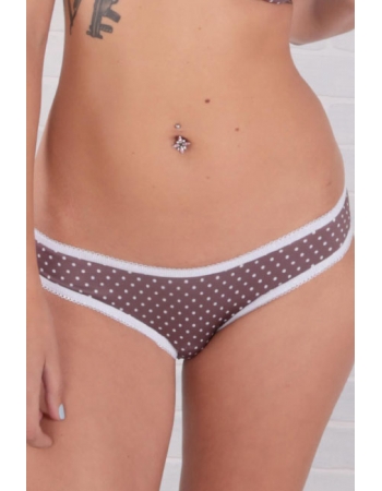 Трусы для беременных и после родов универсальные (низкие), горох/шоколад