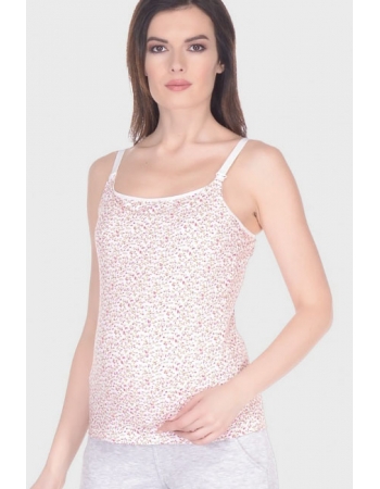 Топ для беременных и кормящих, цветы на белом