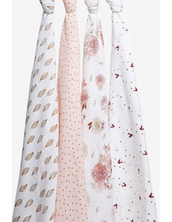 Муслиновые пеленки для новорожденных Aden&Anais, большие, набор 4, Dahlias