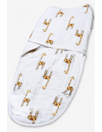 Пеленка кокон для новорожденных муслиновая на кнопках Aden&Anais, Jungle jam giraffe