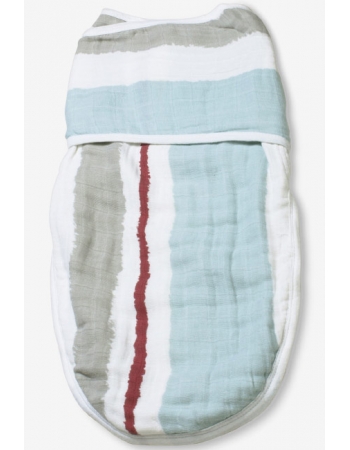 Пеленка кокон для новорожденных муслиновая на кнопках Aden&Anais, Liam the brave stripe
