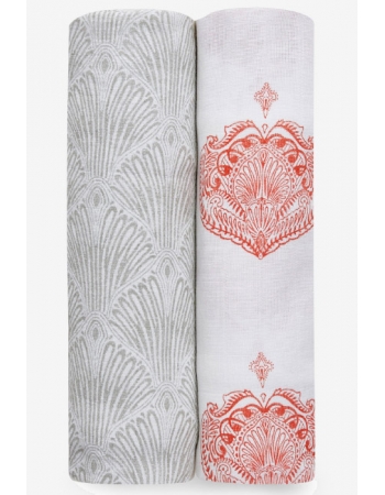 Пеленки муслиновые для новорожденных Aden&Anais большие, набор 2, Paisley