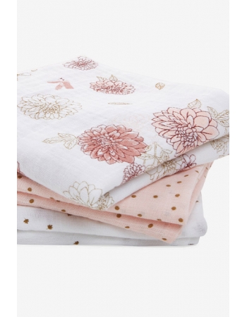 Муслиновые пеленки Aden&Anais для новорожденных средние, набор 3, Dahlias