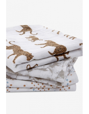 Муслиновые пеленки Aden&Anais для новорожденных средние, набор 3, Hear me roa