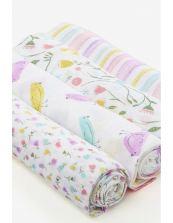 Муслиновые пеленки Aden by Aden&Anais, большие, набор 4, Spring awakening