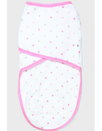 Пеленка кокон для новорожденных муслиновая на кнопках Aden&Anais, Oh girls stars