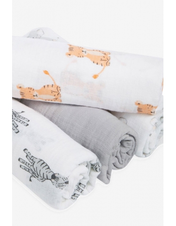 Муслиновые пеленки Aden by Aden&Anais, большие, набор 4, Safari Babes