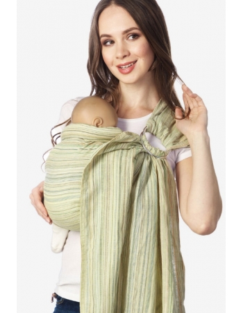 Слинг с кольцами полосатый "Лайн", зеленый