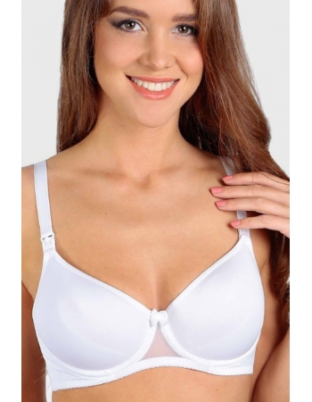 Бюстгальтер для кормления и беременных Lora, белый
