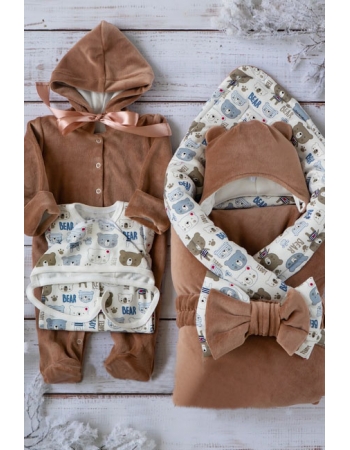 Комплект на выписку зимний, Teddy (6 предметов)
