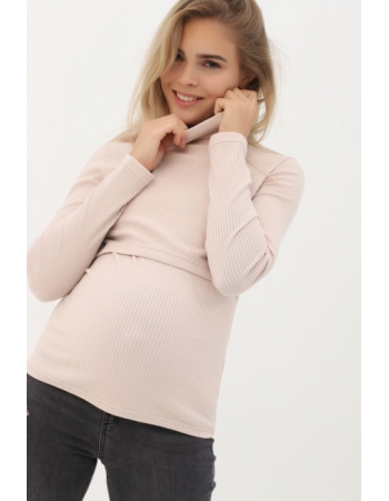 Водолазка для кормящих и беременных Гольф, кремовая