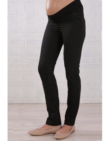 Брюки для беременных и родивших из костюмной ткани, черные