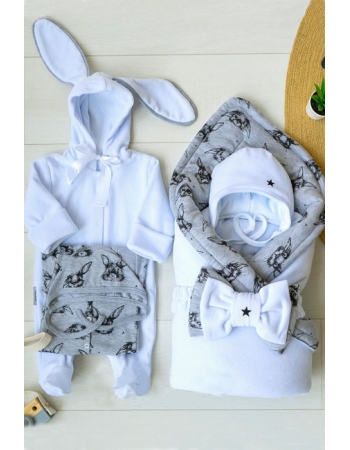 Комплект на выписку зимний, Rabbit(6 предметов)