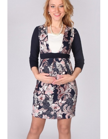 Платье для беременных и кормящих Флоренция, синие цветы