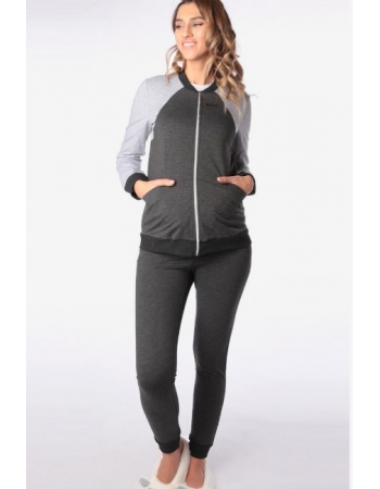 Костюм для беременных спортивный, темно-серый