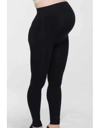 Леггинсы для беременных на живот с хлопком, черные