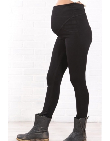 Леггинсы для беременных утепленные (на меху), черные