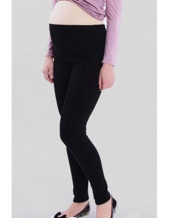 Леггинсы для беременных теплые (с мехом), черные