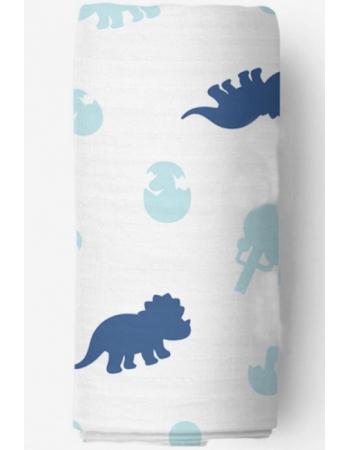 Муслиновая пеленка для новорожденных Adam Stork большая, Cute Dinos