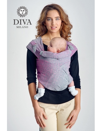 Май-слинг для новорожденного Diva Basico, Rosa с капюшоном