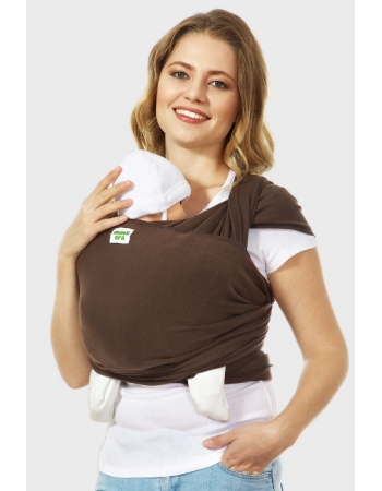 Трикотажный слинг-шарф, коричневый