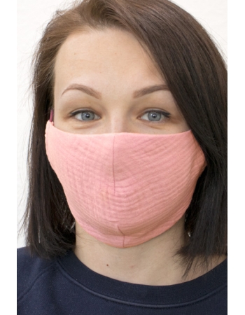 Маска медицинская многоразовая защитная от вирусов (для взрослого), коралловый